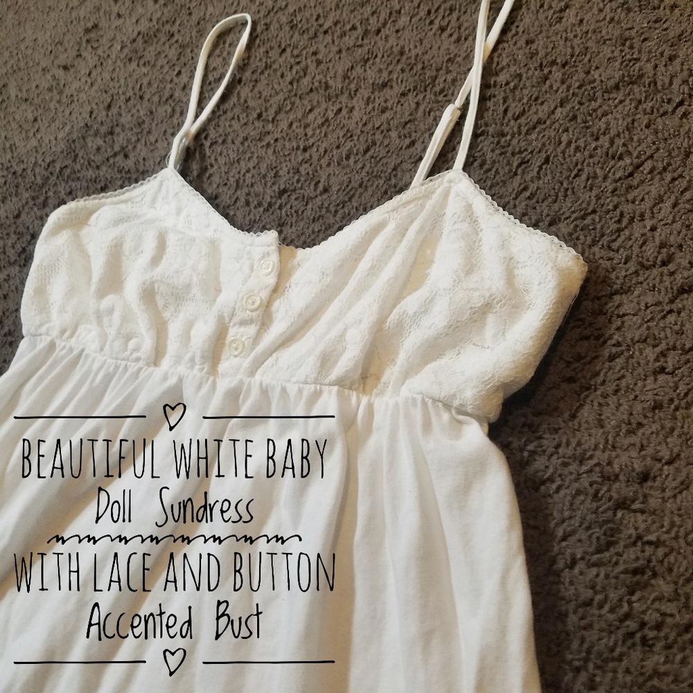Babydoll Sundress with Lace and Buttons Size Large